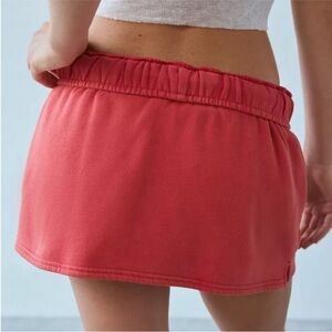 Urban Outfitters Coral Red Drawstring Skort out from under skort new w/ tags